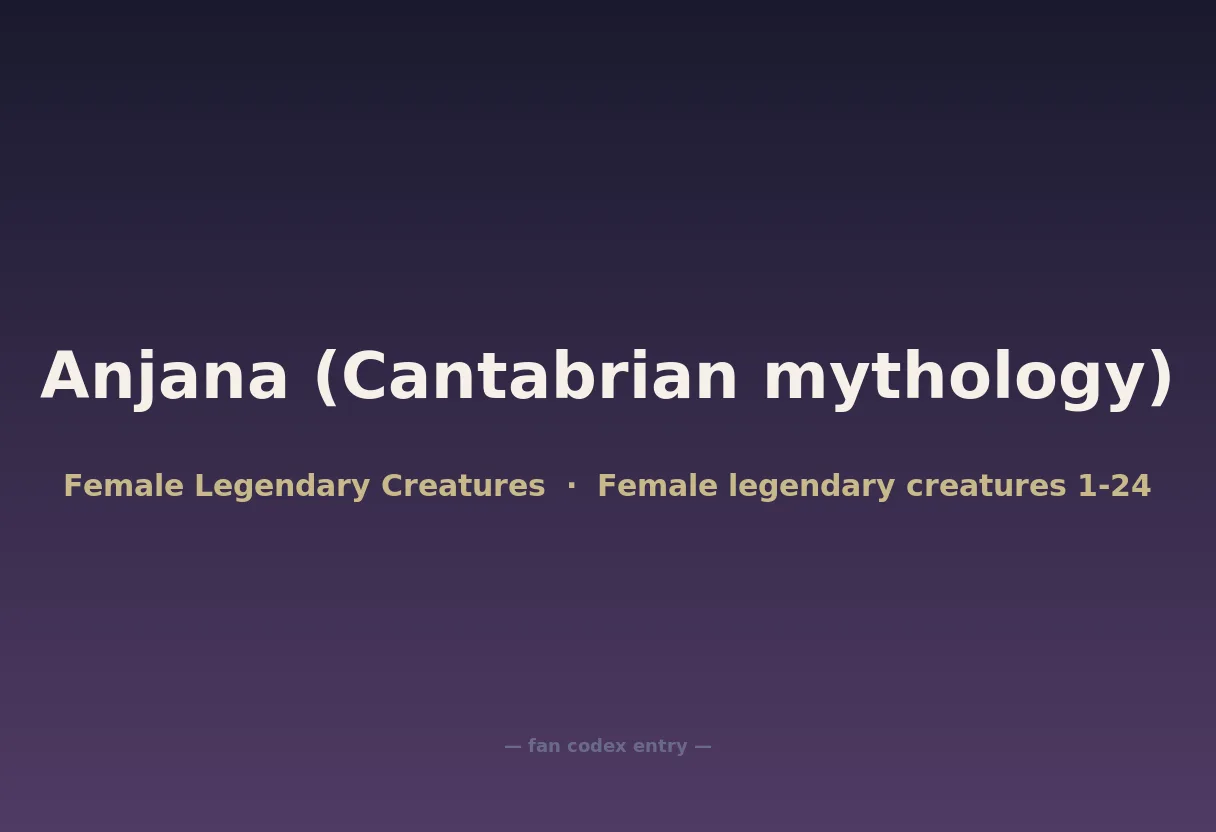 Anjana (Cantabrian mythology)